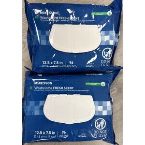 McKesson Personal Cleansing Wipes Fresh Scent 192 Count 2 Pack New Sealed